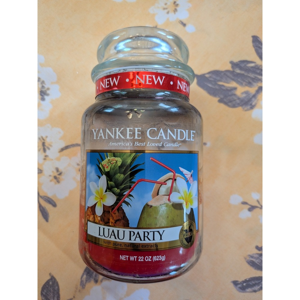 Yankee‎ Candle Luau Party Large Jar - Retired Housewarmer Scent - ~40% Full